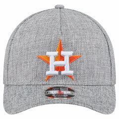 Houston Astros Cotton Weave M-Crown A-Frame 9FORTY Adjustable Hat - Gray | New Era