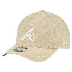 Atlanta Braves Cotton Weave M-Crown A-Frame 9FORTY Adjustable Hat - Beige | New Era