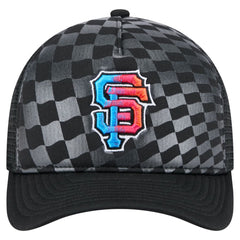 San Francisco Giants Gradient 9FORTY A-Frame M-Crown Trucker Adjustable Hat - Black | New Era