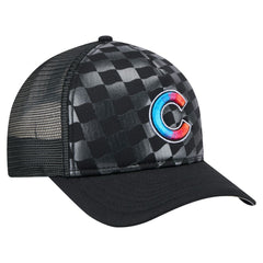 Chicago Cubs Gradient 9FORTY A-Frame M-Crown Trucker Adjustable Hat - Black | New Era