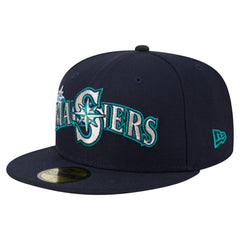 Seattle Mariners Overlap 59FIFTY Fitted Hat - Navy | New Era
