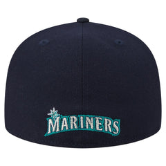 Seattle Mariners Overlap 59FIFTY Fitted Hat - Navy | New Era