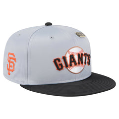 San Francisco Giants Satin 59FIFTY Fitted Hat - Gray/Black | New Era
