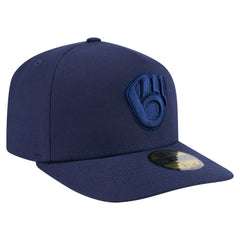 Milwaukee Brewers Color Pack A-Frame 59FIFTY Fitted Hat - Navy | New Era