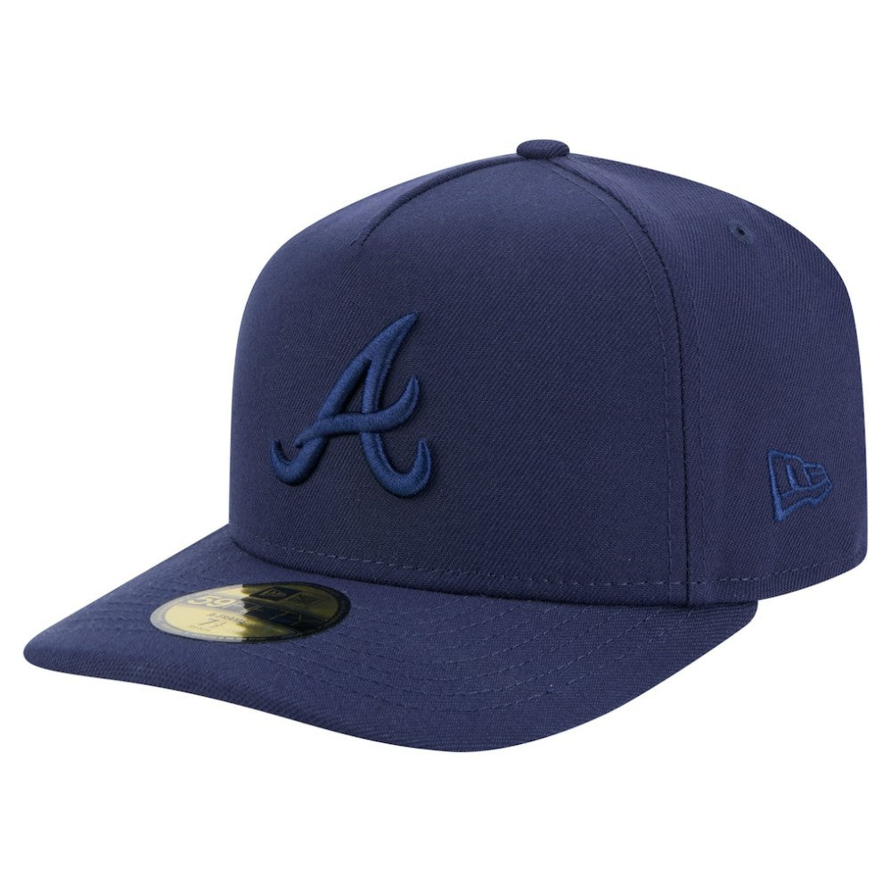 Atlanta Braves Color Pack A-Frame 59FIFTY Fitted Hat - Navy | New Era