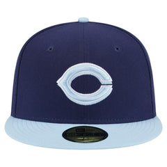 Cincinnati Reds Color Pack 2-Tone 59FIFTY Fitted Hat - Navy/Light Blue | New Era