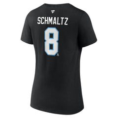 Nick Schmaltz Utah Mammoth Fanatics Women's Authentic Stack Name & Number V-Neck T-Shirt