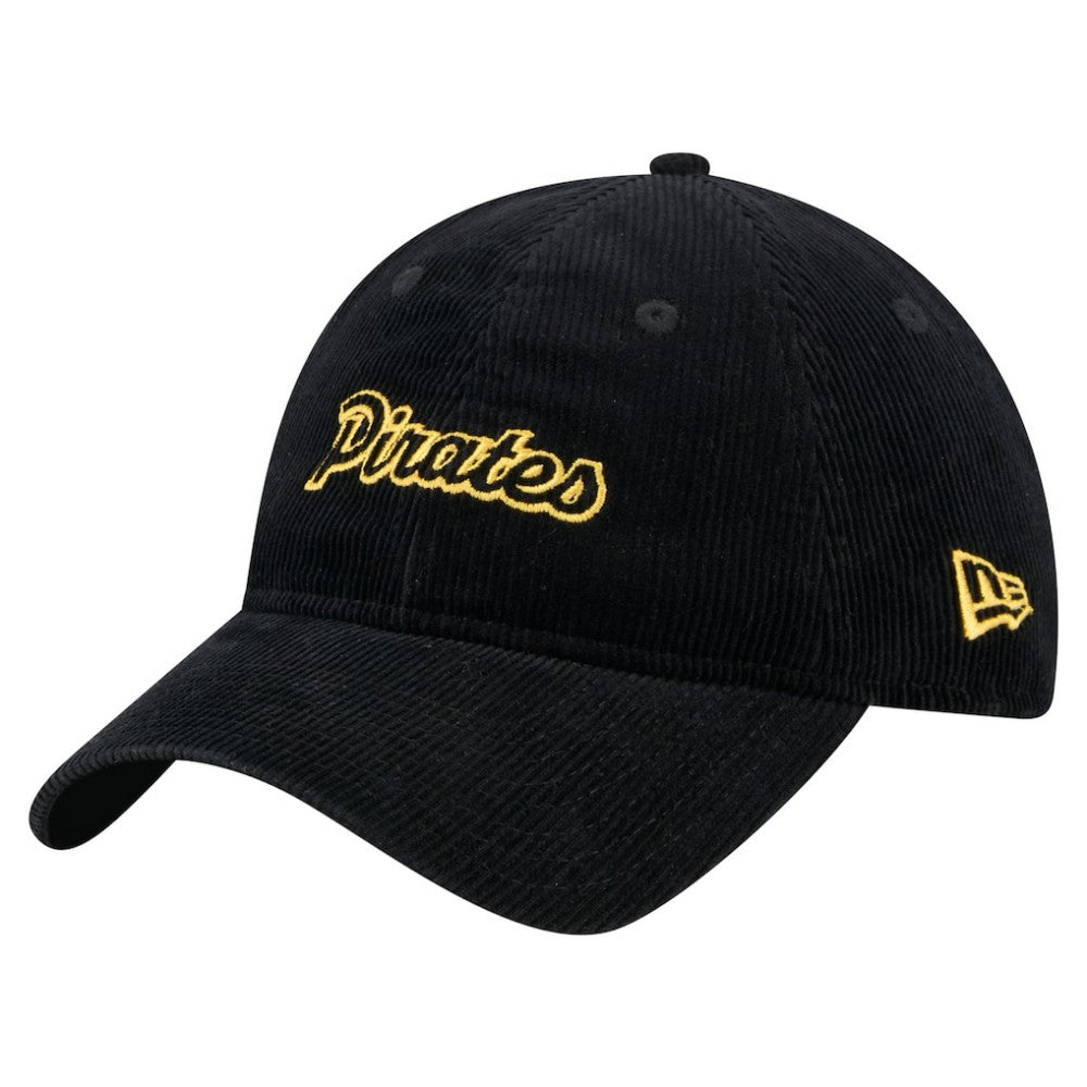 Pittsburgh Pirates Women's Corduroy 9TWENTY Adjustable Hat - Black | New Era