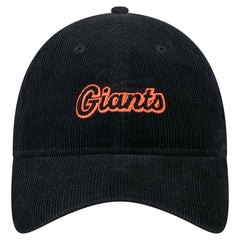 San Francisco Giants Women's Corduroy 9TWENTY Adjustable Hat - Black | New Era