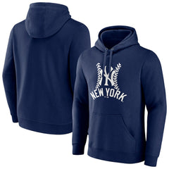 New York Yankees Fastball Pullover Hoodie - Navy