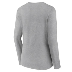Chicago Cubs Women's Fastball Long Sleeve V-Neck T-Shirt - Gray