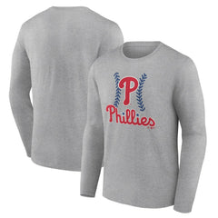Philadelphia Phillies Fastball Long Sleeve T-Shirt - Gray