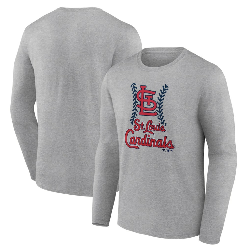 St. Louis Cardinals Fastball Long Sleeve T-Shirt - Gray
