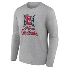St. Louis Cardinals Fastball Long Sleeve T-Shirt - Gray