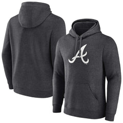 Atlanta Braves Monochrome Pullover Hoodie - Charcoal