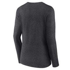 Chicago Cubs Women's Monochrome Long Sleeve V-Neck T-Shirt - Charcoal