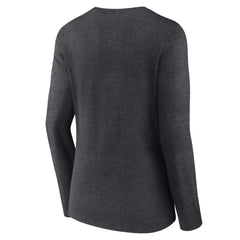 Cleveland Guardians Women's Monochrome Long Sleeve V-Neck T-Shirt - Charcoal