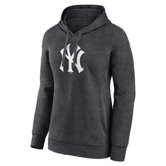 New York Yankees Women's Monochrome Pullover Hoodie - Charcoal
