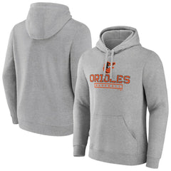 Baltimore Orioles Evanston Stencil Pullover Hoodie - Gray