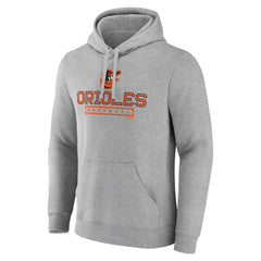 Baltimore Orioles Evanston Stencil Pullover Hoodie - Gray