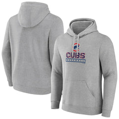 Chicago Cubs Evanston Stencil Pullover Hoodie - Gray