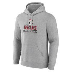 Cincinnati Reds Evanston Stencil Pullover Hoodie - Gray