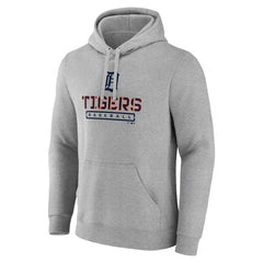 Detroit Tigers Evanston Stencil Pullover Hoodie - Gray