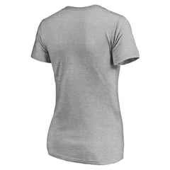 Detroit Tigers Women's Evanston Stencil V-Neck T-Shirt - Gray