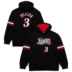 Allen Iverson Philadelphia 76ers Name & Number Pullover Hoodie - Black | Mitchell & Ness sale