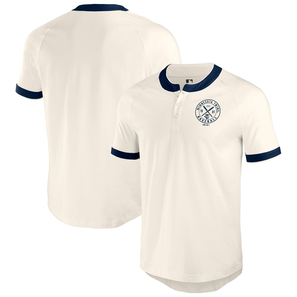 Minnesota Twins Darius Rucker Collection Henley Raglan T-Shirt - White