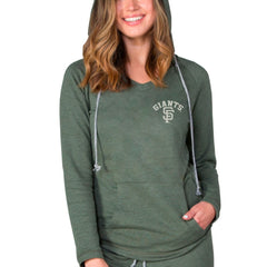 San Francisco Giants Concepts Sport Women's Mainstream Terry Tri-Blend V-Neck Pullover Hoodie - Green