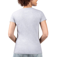 Miami Marlins G-III 4Her by Carl Banks Women's Super-Slim Fit Lightweight Flowers Graphic V-Neck T-Shirt - Heather Gray