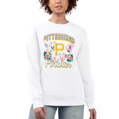 Pittsburgh Pirates G-III 4Her by Carl Banks Women's Flowers Graphic Pullover Sweatshirt - White