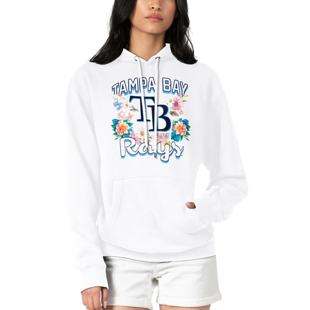 Tampa Bay Rays G-III 4Her by Carl Banks Women's Flowers Graphic Pullover Hoodie - White