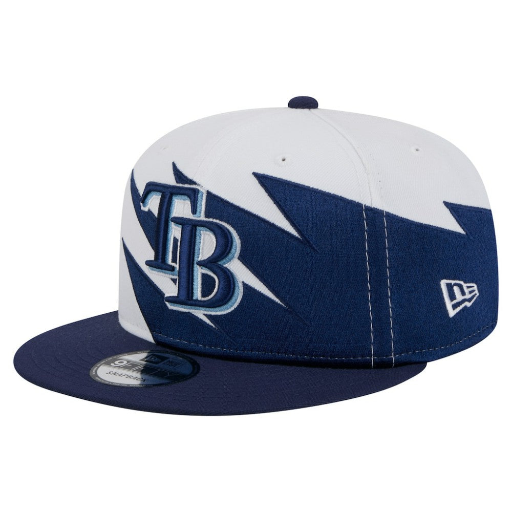 Tampa Bay Rays Jagged 9FIFTY Snapback Hat - Navy/White | New Era