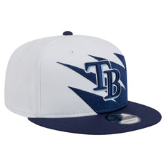 Tampa Bay Rays Jagged 9FIFTY Snapback Hat - Navy/White | New Era