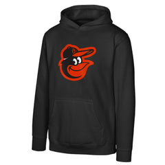 Baltimore Orioles Youth Primary Logo Pullover Hoodie - Black