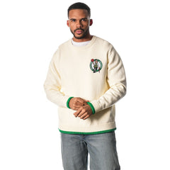 Boston Celtics The Wild Collective Unisex Jacquard Knit Pullover Sweater - Cream discount