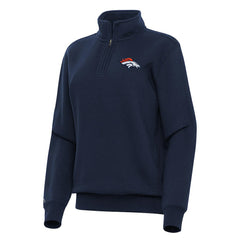 NFL Denver Broncos Antigua Women's Victory Quarter-Zip Top