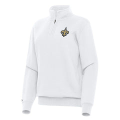 NFL New Orleans Saints Antigua Women's Victory Quarter-Zip Top