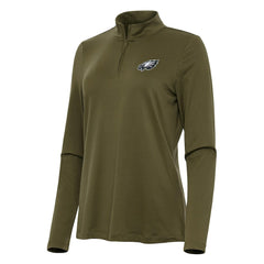 NFL Philadelphia Eagles Antigua Women's Reprocess Quarter-Zip Top