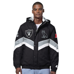 NFL Las Vegas Raiders OVO x Starter Sideline Full-Snap Puffer Jacket