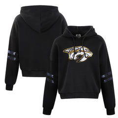 Nashville Predators Cuce Women's Sequin Cropped Pullover Hoodie