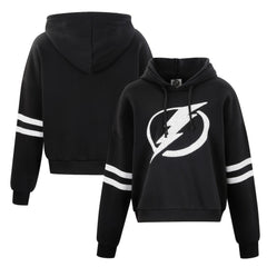 Tampa Bay Lightning Cuce Women's Sequin Cropped Pullover Hoodie