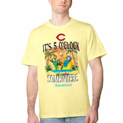 Cincinnati Reds Margaritaville Five O'Clock Graphic T-Shirt - Yellow