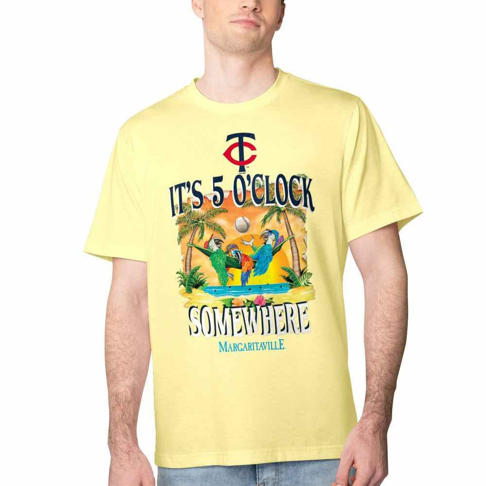Minnesota Twins Margaritaville Five O'Clock Graphic T-Shirt - Yellow