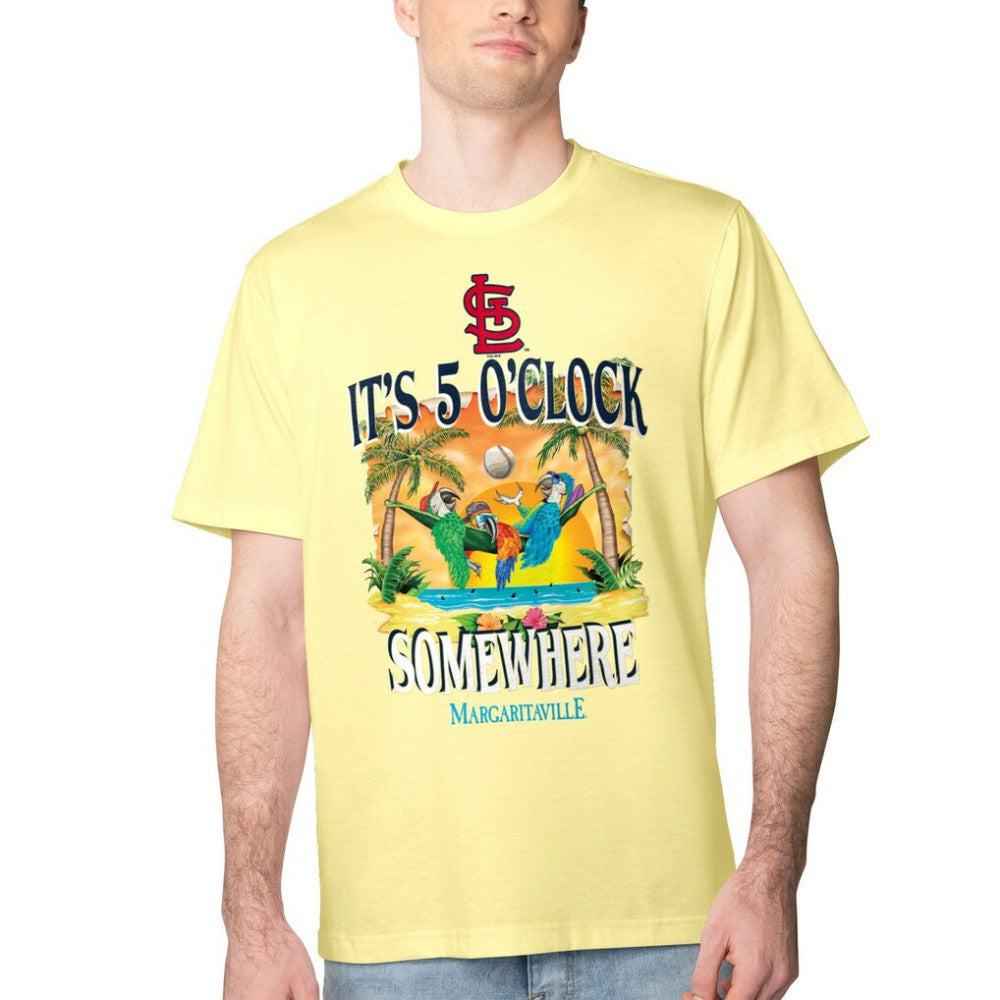 St. Louis Cardinals Margaritaville Five O'Clock Graphic T-Shirt - Yellow