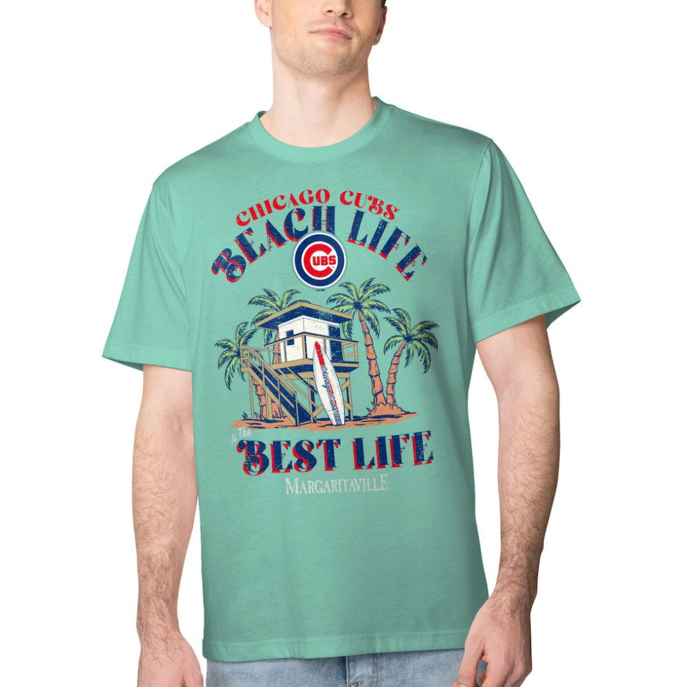 Chicago Cubs Margaritaville Beach Hut Graphic T-Shirt - Mint