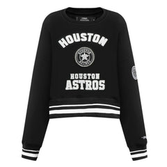 Houston Astros Pro Standard Women's Pearl Cropped Pullover Sweatshirt
- Black