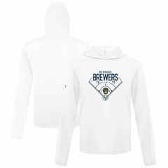 Milwaukee Brewers Levelwear Anthem Home Field Pullover Hoodie - White
